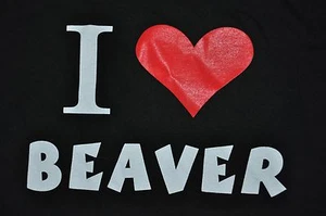 t-shirt 2xlarge i heart beaver love 24.5 inches pit to pit - Picture 1 of 3
