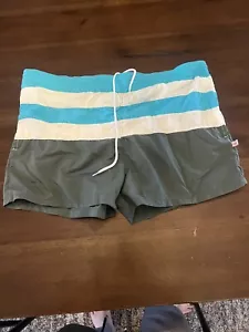 Traje de baño Jantzen vintage década de 1980 38 pulgadas bolsillos cintura cordón - Imagen 1 de 7