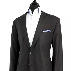 BRIONI Black Label Sport Coat Blazer Men’s 44S 46 Short Silk Wool Windowpane - Picture 1 of 13