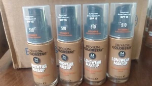 Lot Of 4 Revlon ColorStay 24hr Combination/Oily Skin Matte Foundation 510 Pecan  - Picture 1 of 6