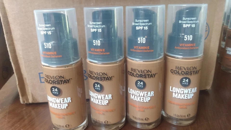 Lot Of 4 Revlon ColorStay 24hr Combination/Oily Skin Matte Foundation 510 Pecan  - Image 1 of 4