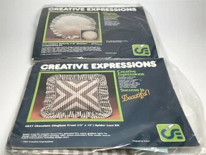 Creative Expressions #4837 Gingham Pillow & #4131 Rainbow Butterfly Lot Of 2 Kit - Picture 1 of 8