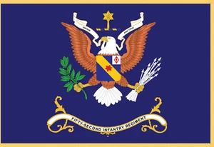 Rectangle Flags - 52nd Infantry Regiment - BRAVE AND TRUE - Flag w Fringe x 300 - Picture 1 of 1