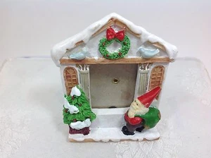 Santa Delivering Toys Tree Wreath Christmas Photo Frame - Picture 1 of 3
