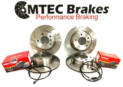 MTEC BRAKES BMW F30 F31 320 320D 2011- DISCHI FRENO ANTERIORI POSTERIORI PASTIGLIE E SENSORI SCANALATI FORATI