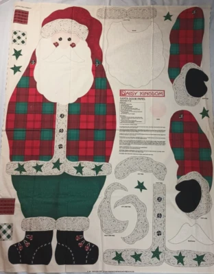 Santa Daisy Kingdom 43 inch Door Hanging Christmas Fabric Sewing panel 1997 - Image 1 of 4