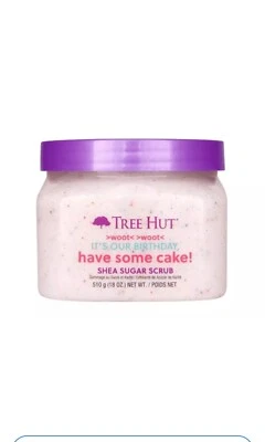 NEW Full size Tree Hut Exfoliating Shea Sugar Scrub Birthday Cake, 18 oz Limited - Image 1 of 4