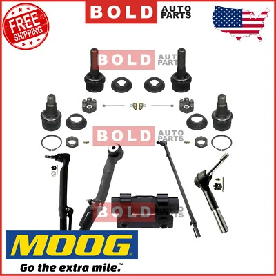 MOOG Ball Joint Tie Rod Drag Link Kit 9 PCS Fits Ford F-250 F-350 Super Duty 4WD - Image 1 of 4