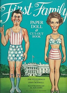 1981 PAPER DOLL & CUT-OUT BOOK First Family RONALD NANCY REAGAN Junior Patti NEW - Picture 1 of 1