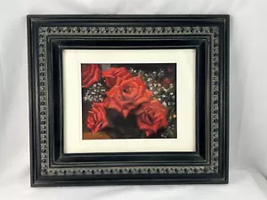 Original Pastel Painting Red Roses "Lasting Bloom" by James Hopkins 2009 Signed - Picture 1 of 5
