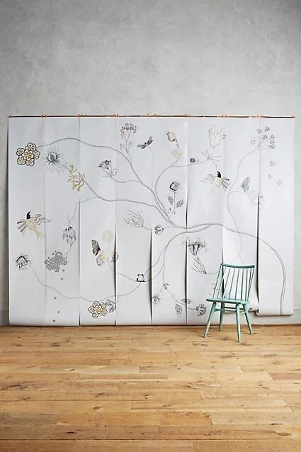 Anthropologie Florence Balducci Flowers & Vines Wallpaper Mural-$380 - Image 1 of 3
