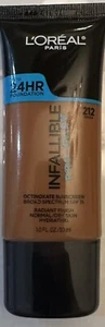 L'Oreal Infallible Pro-Glow fondotinta ombreggiatura 212 cacao 1 fl oz filtro solare - 15 - Foto 1 di 1