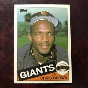 1985 Topps TIFFANY Traded Set CHRIS BROWN ROOKIE #10T GIANTS ** MINT ** - Picture 1 of 2