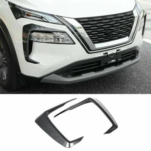 For Nissan Rogue X-Trail 2021-2024 Carbon ABS Front Fog Light Lamp Cover Trims - Picture 1 of 9
