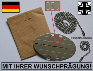Aktuelle „DEU“ Erkennungsmarke mit IHRER Prägung Bundeswehr BUND DogTag Gravur - Bild 1 von 7