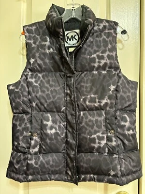 Chaleco Versátil Michael Kors Acolchado Estampado Animal Talla M Foto 1 de 4