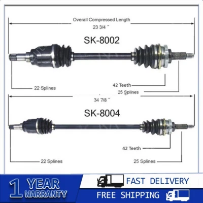 Para Suzuki Esteem 1995~2000 2x eje delantero izquierdo delantero derecho TrakMotive CV Foto 1 de 3