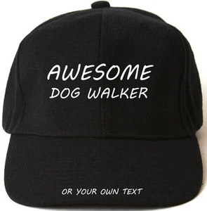AWESOME DOG WALKER PERSONALISED BASEBALL CAP HAT XMAS GIFT - Picture 1 of 1