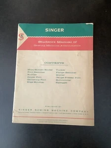 1960 Singer Student’s Manual Of Sewing Machine Attachments Free Shipping - Picture 1 of 4