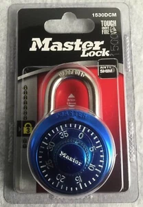 NEW MASTER LOCK BLUE COMBINATION LOCKS SCHOOL LOCKER 1530DCM SEALED - Picture 1 of 2