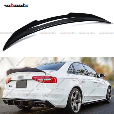 Rear Trunk Spoiler Wing PSM Style For 2013-2016 Audi A4 B8.5 Sedan Gloss Black - Image 1 of 4