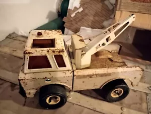VINTAGE 1970’s MIGHTY TONKA CHEVRON TOW WRECKER TRUCK 24 HR SERVICE NEEDS REPAIR - Picture 1 of 4