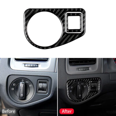 2pcs Front Headlight Switch Cover Trim For Volkswagen VW Golf 7 GTI MK7 2013-17 — 第 1/4 张图片