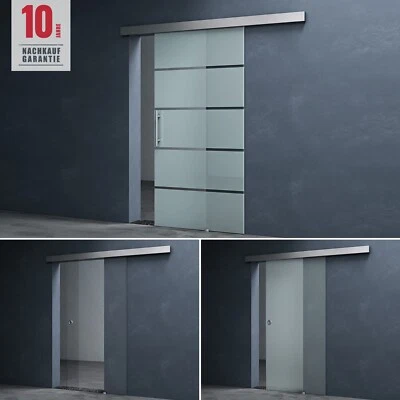 Glasschiebetür komplettset Softclose 8mm Zimmertür Schiebetür Schwebetüren NEU! - Bild 1 von 4