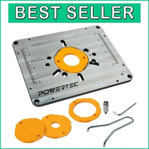 Precision Aluminum Router Table Insert Plate with Reducer Rings for Woodworking - Picture 1 of 9