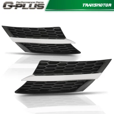 Front Grille Bumper Fit For 2013-2015 Toyota RAV4 Black Chrome Left and Right - Image 1 of 4