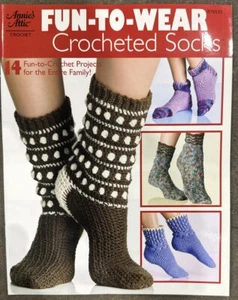 Fun-to-Wear Crocheted Socks ~ 14 Designs, 2006 Annie's Attic pattern booklet - Picture 1 of 1