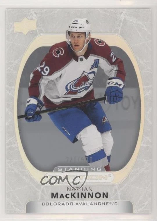 2021-22 Upper Deck Ovation Standing Ovation /500 Nathan MacKinnon #90 - Image 1 of 2