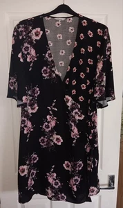 Wrap Dress From Peacocks Size 20 Knee Length - Picture 1 of 7