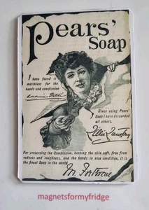 JABÓN PERAS 1890 VINTAGE PUBLICIDAD NEVERA IMÁN - M270 - Imagen 1 de 1