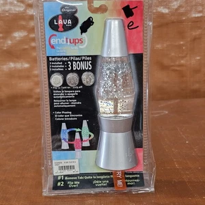 The Original Lava- Lava Glitter Lamp- Battery Powered Silver - Picture 1 of 3