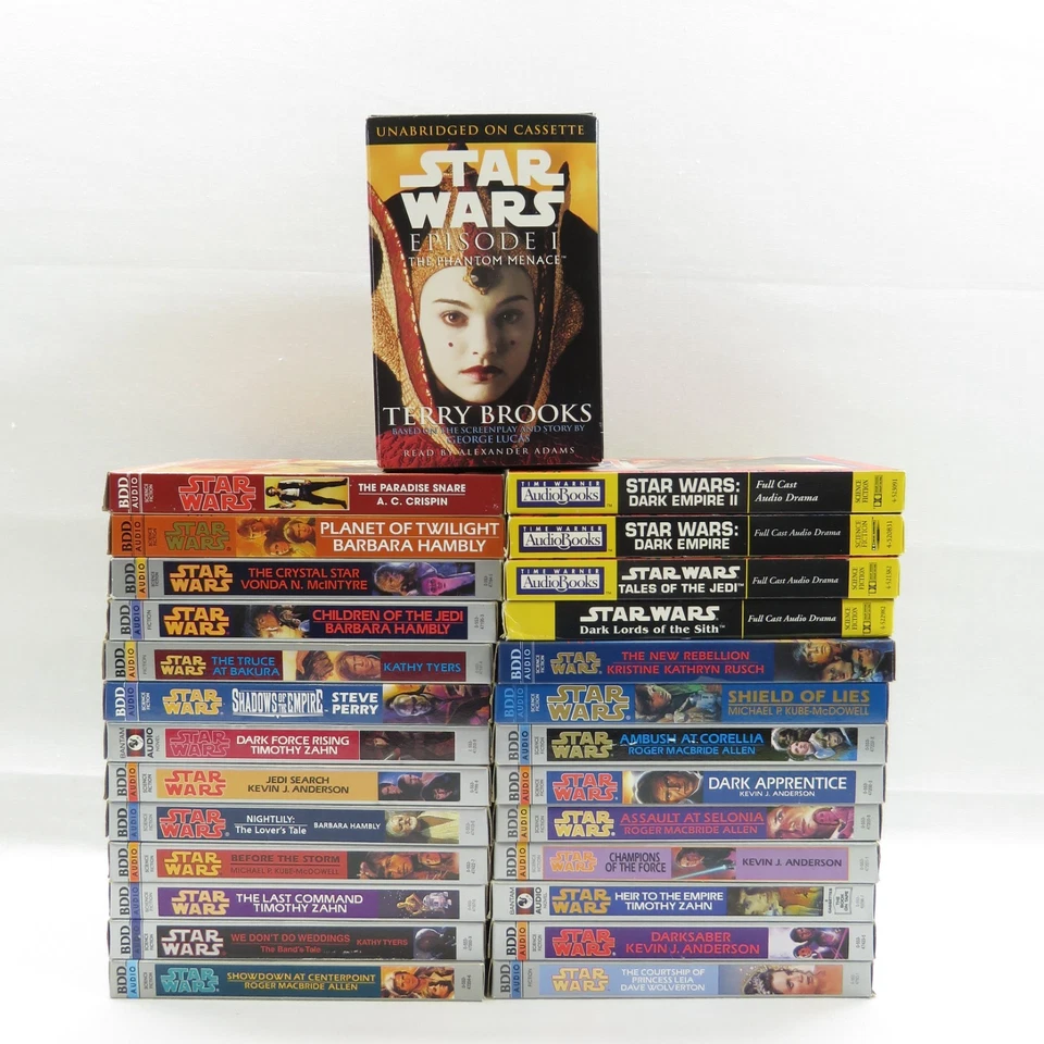 Lot of 27 Star Wars Audiobooks BDD & More Audio Cassette Tapes Excellent - Image 1 of 4