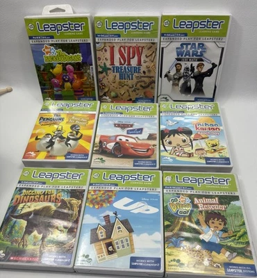 Lot Of 9 Leapster And Leapster2 Games Ster Wars Jedi Math, Disney Pixar Cars - Image 1 of 4
