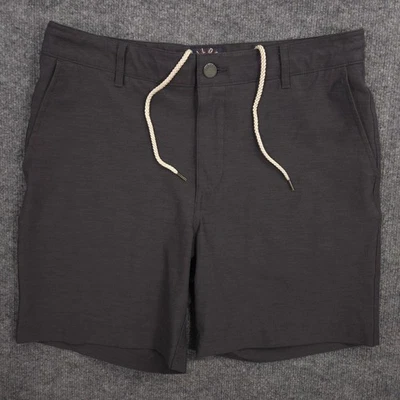 Pantalones Cortos Faherty Todo el Día Para Hombre 31 Gris Oscuro Chino Rendimiento Cordón 7" Entrepierna Foto 1 de 4