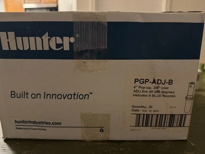 (PACK DE 20) Hunter PGP-ADJ-B 4" Pop-up 3/4" entrada rotor rotor rotor aspersor cabezal de riego Foto 1 de 2