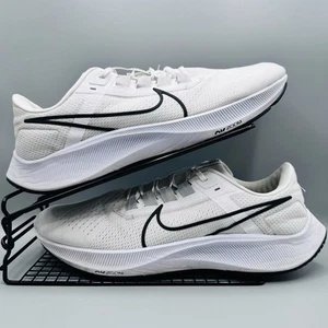 Nike Air Zoom Pegasus 38 Running Shoes Triple White UK Size 11.5 - Picture 1 of 12