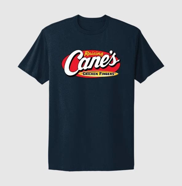 Camiseta Raising Cane's Chicken Fingers Logo, comida rápida restaurante merchandising Apparel Foto 1 de 1