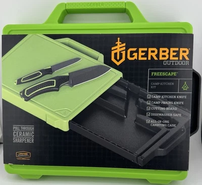 Faca verde Gerber Freescape tábua de corte para cozinha de acampamento ao ar livre - Imagem 1 de 2