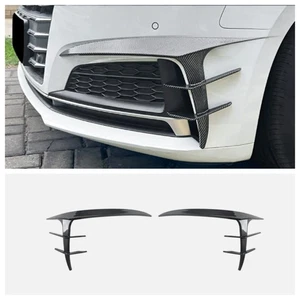 For Audi A5 S5 Sline 2017-2020 Carbon Fiber Look Front Bumper Air Vent Trim - Picture 1 of 8