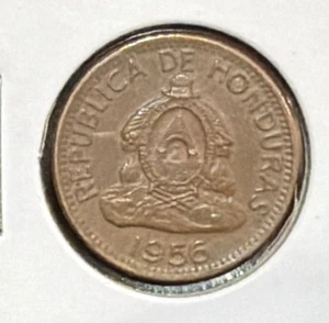 1956 Honduras 2 Centavos Bronze Münze - 21MM - KM# 78 - Bild 1 von 4