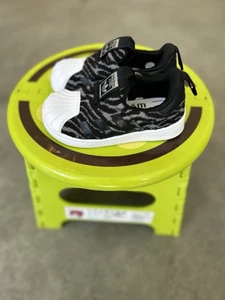 Adidas Superstar 360 Black White grey Boy/Girl Toddler US 7k Sneaker suede New - Picture 1 of 4