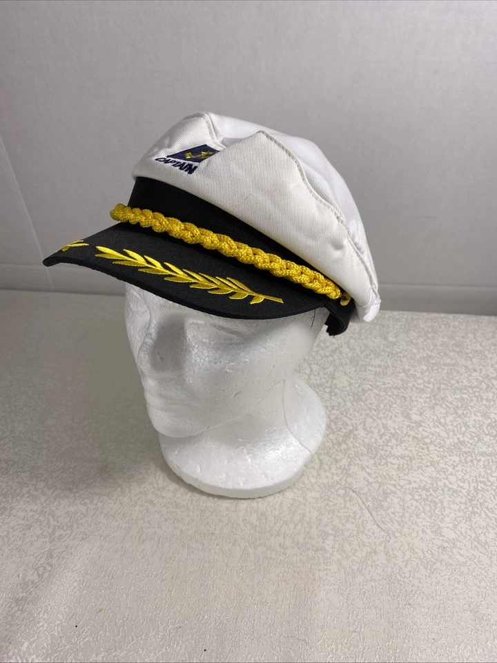 2 Marine Captains Hat Costume Halloween Accessory Navy Adult Cap Strapback - Image 1 of 4