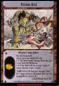 Vicious Kick [Commander's Edition] ENG Battletech TCG - Imagen 1 de 2