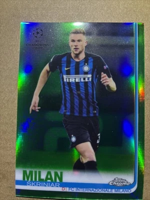 2018-19 Topps Chrome UCL - Milan Skriniar #90 Green Refractor /99 (RC) - Image 1 of 2