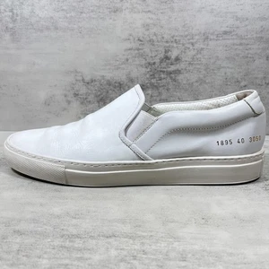 Common Projects Leather Slip On Sneakers - Size EU 40 / Men's 7 / Women's 10 - Picture 1 of 10