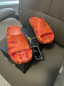 BNWB NIKE AIR JORDAN POST SLIDE GS ORANGE BLAZE ITEM#FZ3154-800 US SIZE 7 YOUTH - Picture 1 of 15